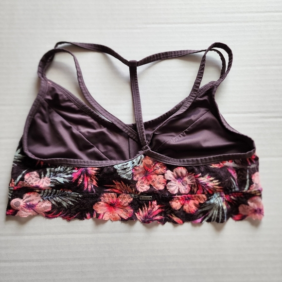 Victoria’s Secret PINK Floral Lace Strappy Bralette Medium Tropical Print - Picture 4 of 10